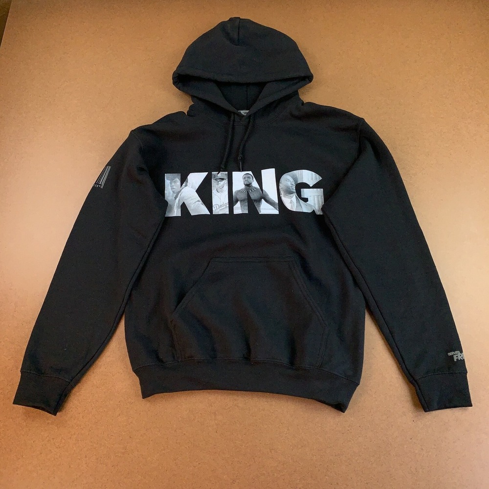 Served Fresh Men's Size Small Chadwick Boseman KING Graphic Pullover Hoodie NWOT